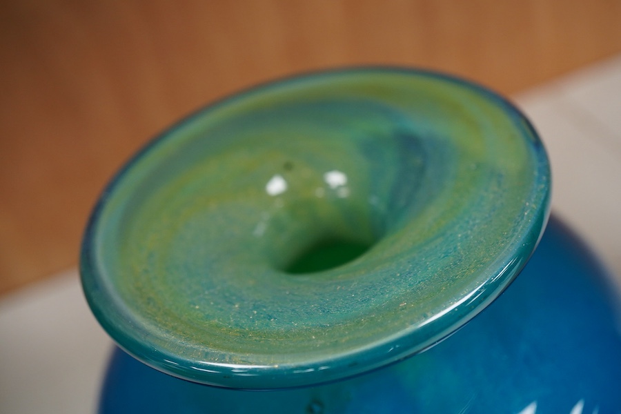 Two Mdina Art glass pieces and two Isle of Wight, 12.5cm